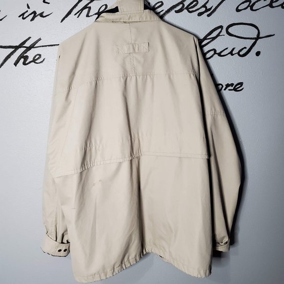 Roundtree & Yorke Beige All Weather Jacket w/ Hood, XL - Picture 5 of 11